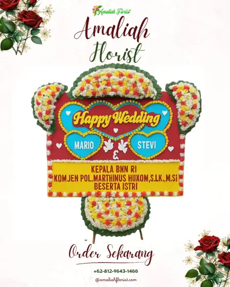 Papan Bunga Pernikahan Kedokansayang